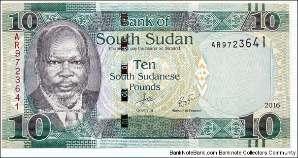 10 Pounds (South Sudan) Banknote