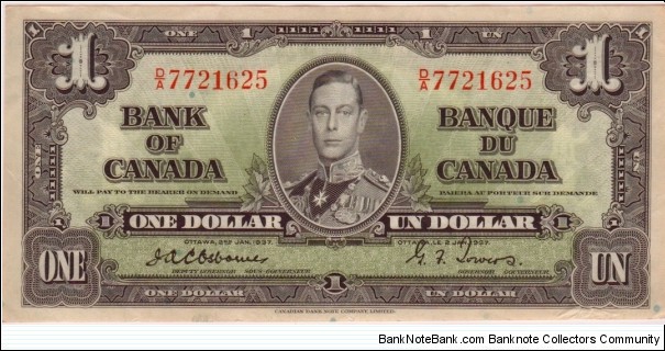 Rare Osborne Tower signature (Original EF+) Banknote