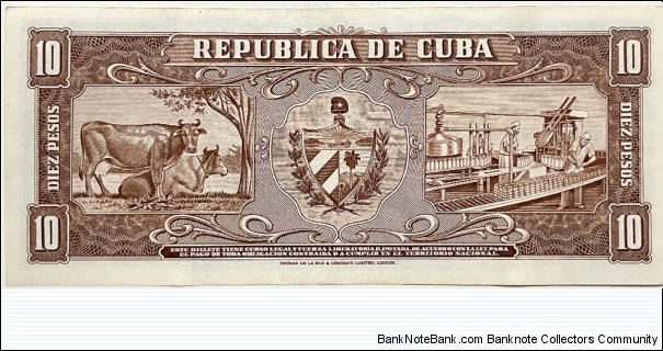 Banknote from Cuba year 1960