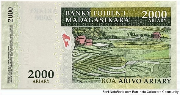 Banknote from Madagascar year 2014