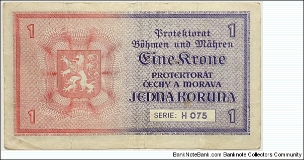 Banknote from Czech Republic year 1940