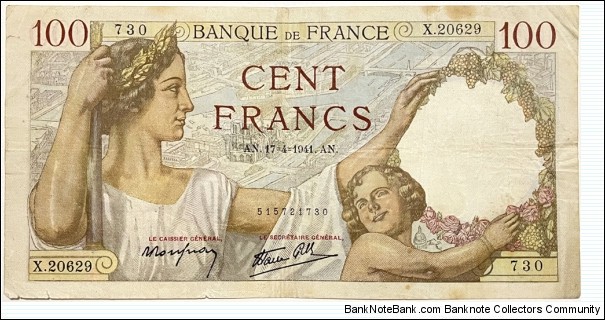 100 Francs Banknote