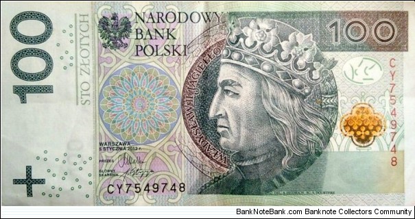 100 Złotych. CY7549748 Banknote