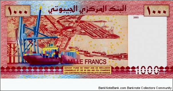 Banknote from Djibouti year 2005