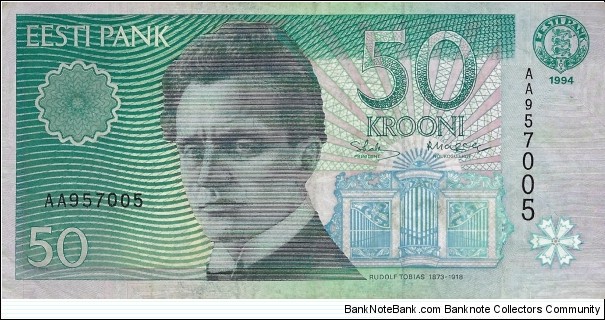 ESTONIA 50 Krooni  Banknote