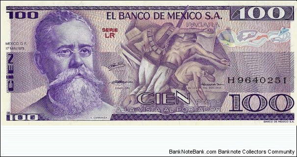 MEXICO 100 Pesos  Banknote