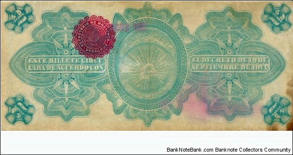 Banknote from Mexico year 1915