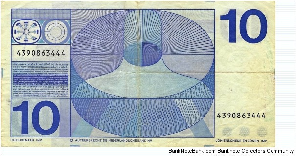 Banknote from Netherlands year 1968