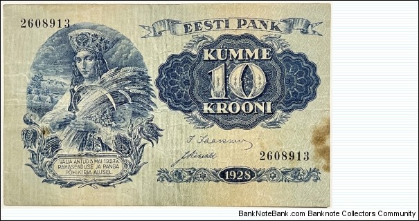 10 Krooni (1928)  Banknote