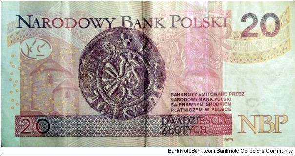 Banknote from Poland year 2016