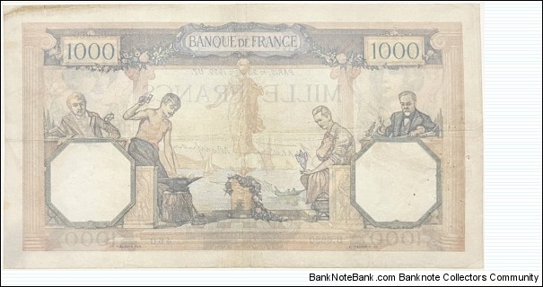 Banknote from France year 1939