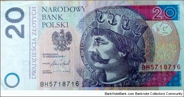 20 Złotych.
BH5718716 Banknote