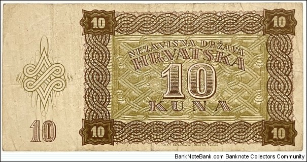 Banknote from Croatia year 1941