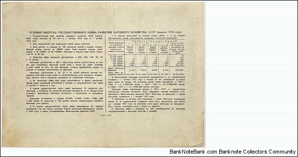 Banknote from Russia year 1952