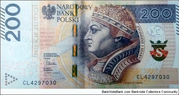 200 Złotych. 
CL4297030 Banknote