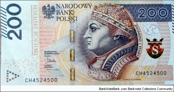 200 Złotych.
CH4524500 Banknote