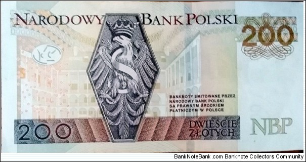 Banknote from Poland year 2015