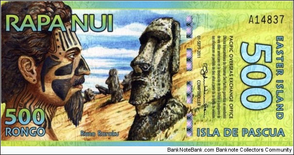 Easter Island (Rapa Nui) 500 Rongo Banknote