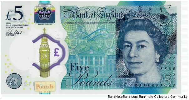 UNITED KINGDOM 5 Pounds 2015 Banknote