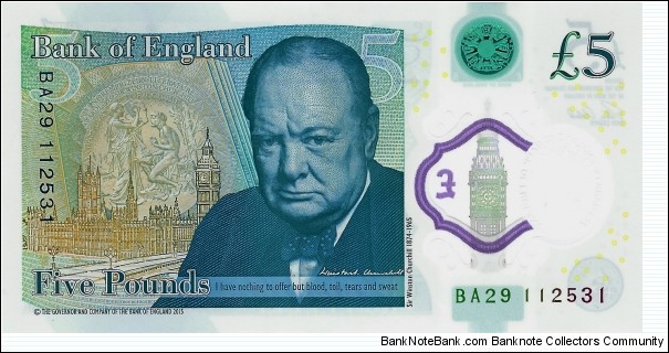 Banknote from United Kingdom year 2015