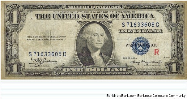 USA 1 Dollar (Experimental R Note) Banknote