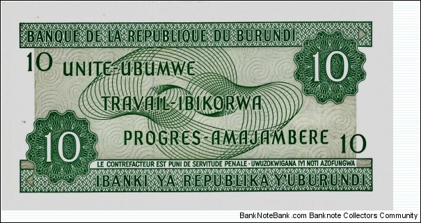 Banknote from Burundi year 2007