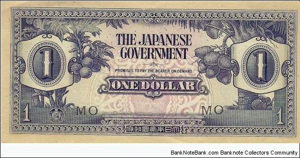 MALAYA 1 Dollar (Japanese Occupation) Banknote