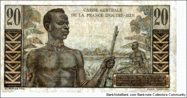 Banknote from Cameroon year 1947