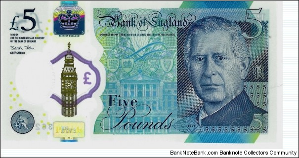 UNITED KINGDOM 5 Pounds  Banknote