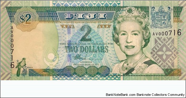 FIJI 2 Dollars Banknote