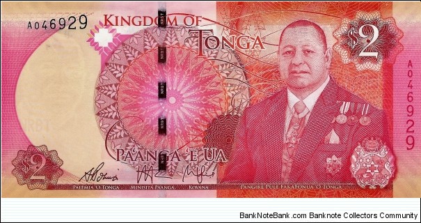 TONGA 2 Pa'anga  Banknote