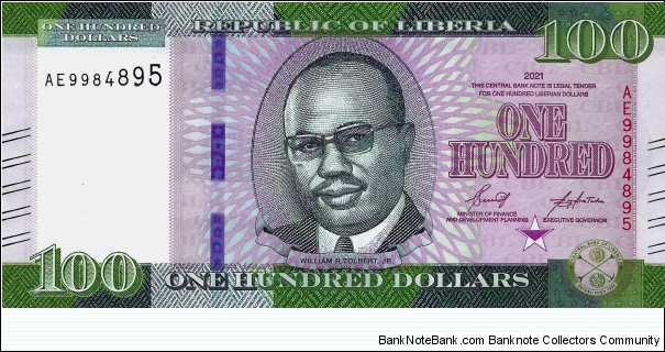 LIBERIA 100 Dollars  Banknote