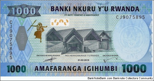 RWANDA 1000 Francs  Banknote