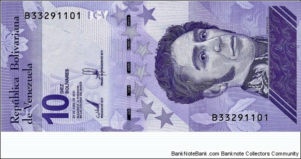 VENEZUELA 10 Bolovar Digital  Banknote