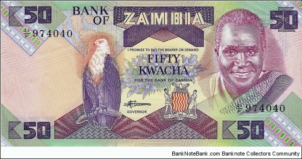 ZAMBIA 50 Kwacha  Banknote