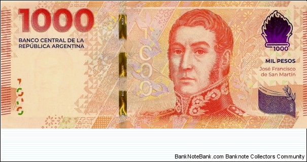 ARGENTINA 1000 Pesos  Banknote