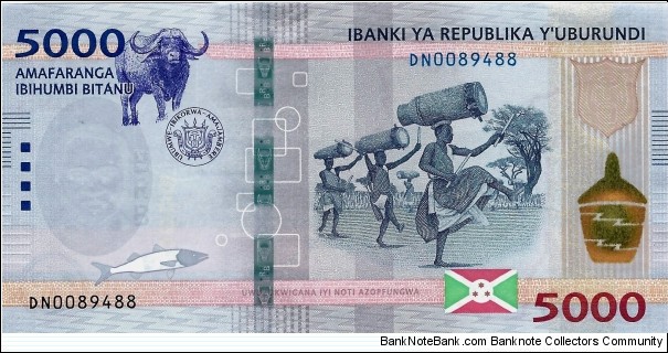 BURUNDI 5000 Francs Banknote