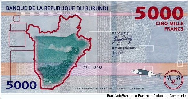 Banknote from Burundi year 2022