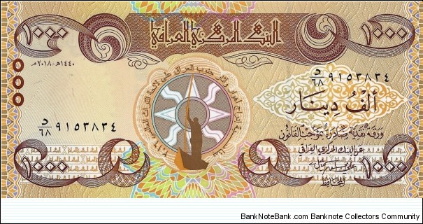 IRAQ 1000 Dinars  Banknote
