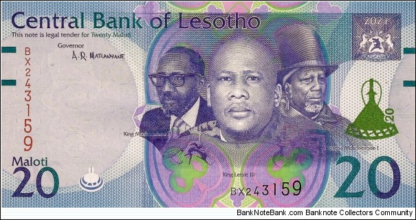 LESOTHO 20 Maloti  Banknote