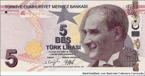 TURKIYE 5 Lira Banknote
