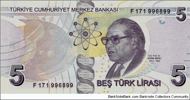 Banknote from Turkey year 2009