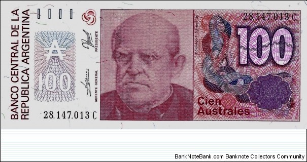 ARGENTINA 100 Australes Banknote