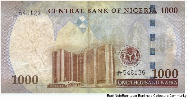 Banknote from Nigeria year 2015