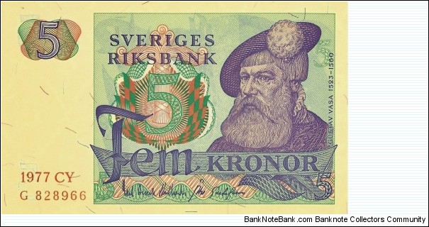 SWEDEN 5 Kronor Banknote