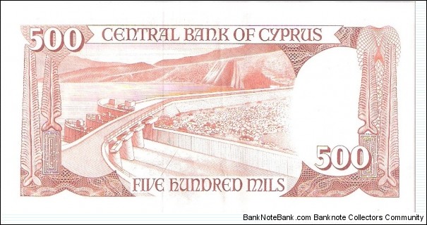 Banknote from Cyprus year 1982