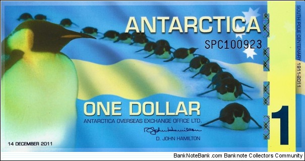 ANTARCTICA 1 Dollar (Fantasy Note) Banknote