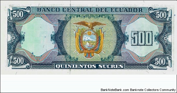 Banknote from Ecuador year 1988