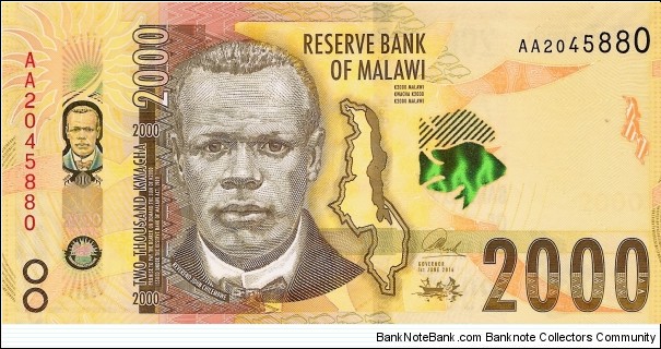 MALAWI 2000 Kwacha Banknote