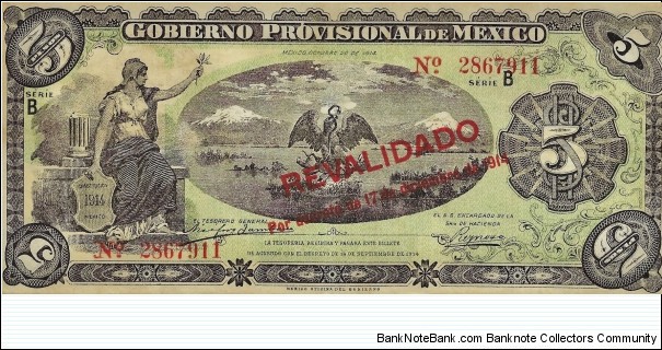 MEXICO 5 Pesos Banknote